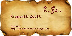 Kramarik Zsolt névjegykártya